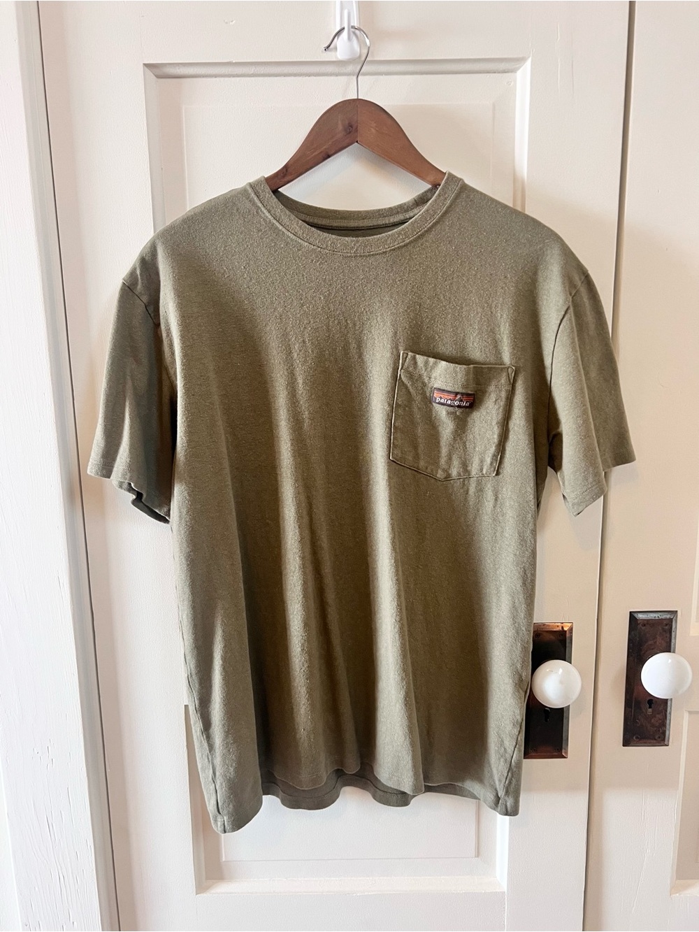 Patagonia Olive Green Short Sleeve Pocket Tee